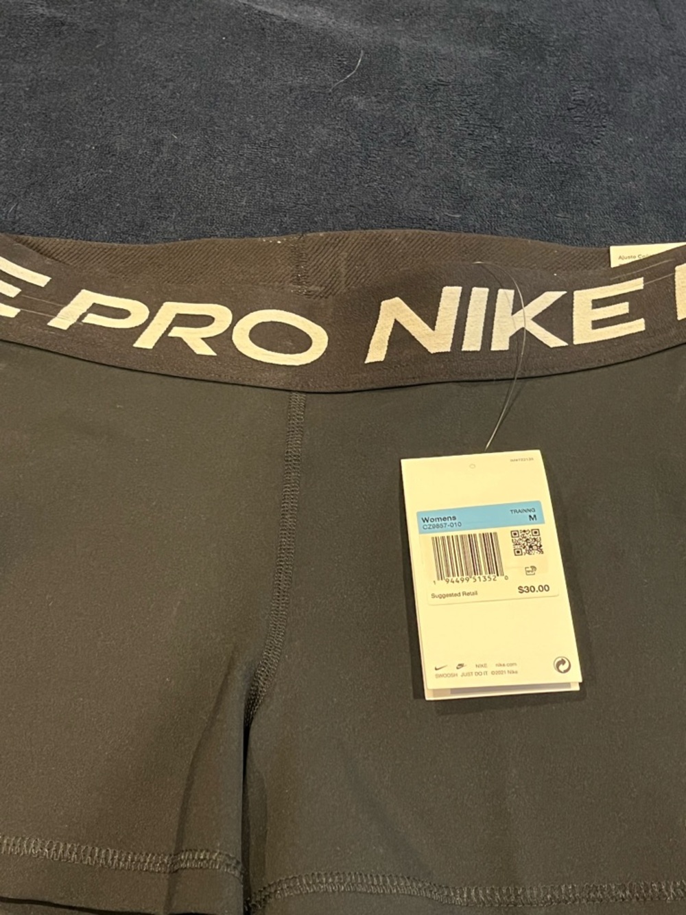 Nike Black Women's Pro Compression Shorts with Branded Waistband